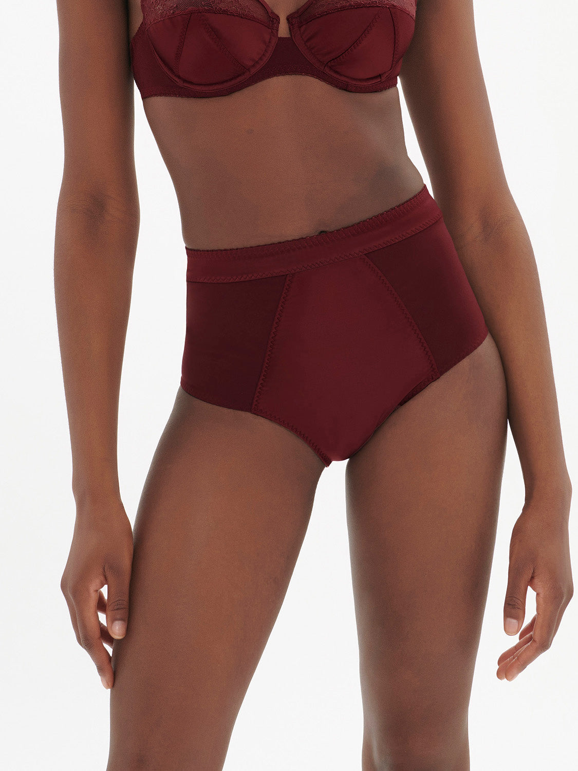 High-Waist-Slip. - Dunkelrot