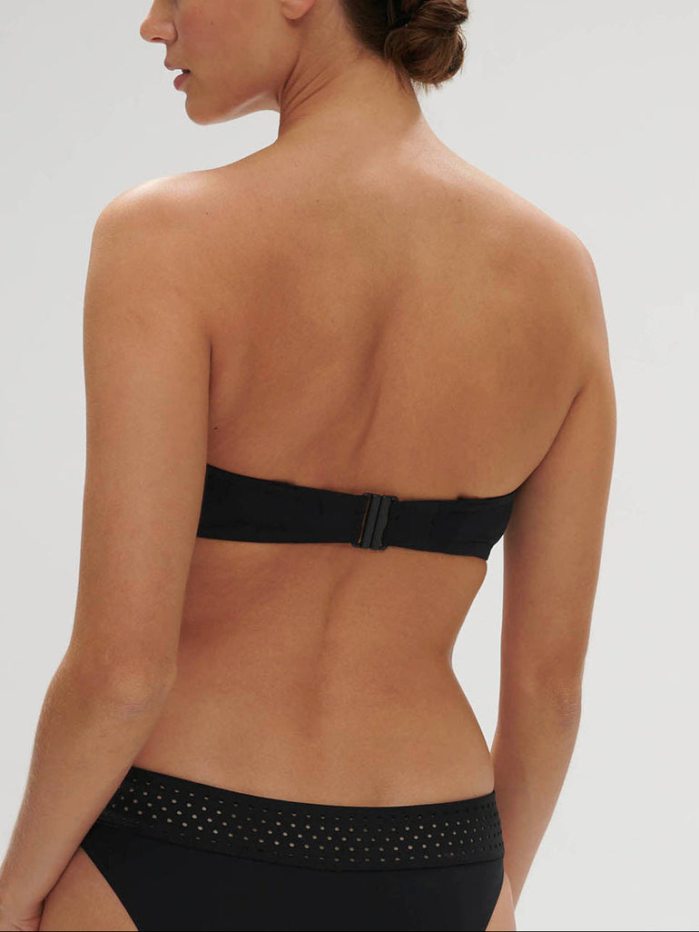 Bandeau-Bikini-Top mit Bügeln. - Schwarz