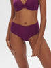 Bikini-Slip mit hohem Bund. - Brombeere
