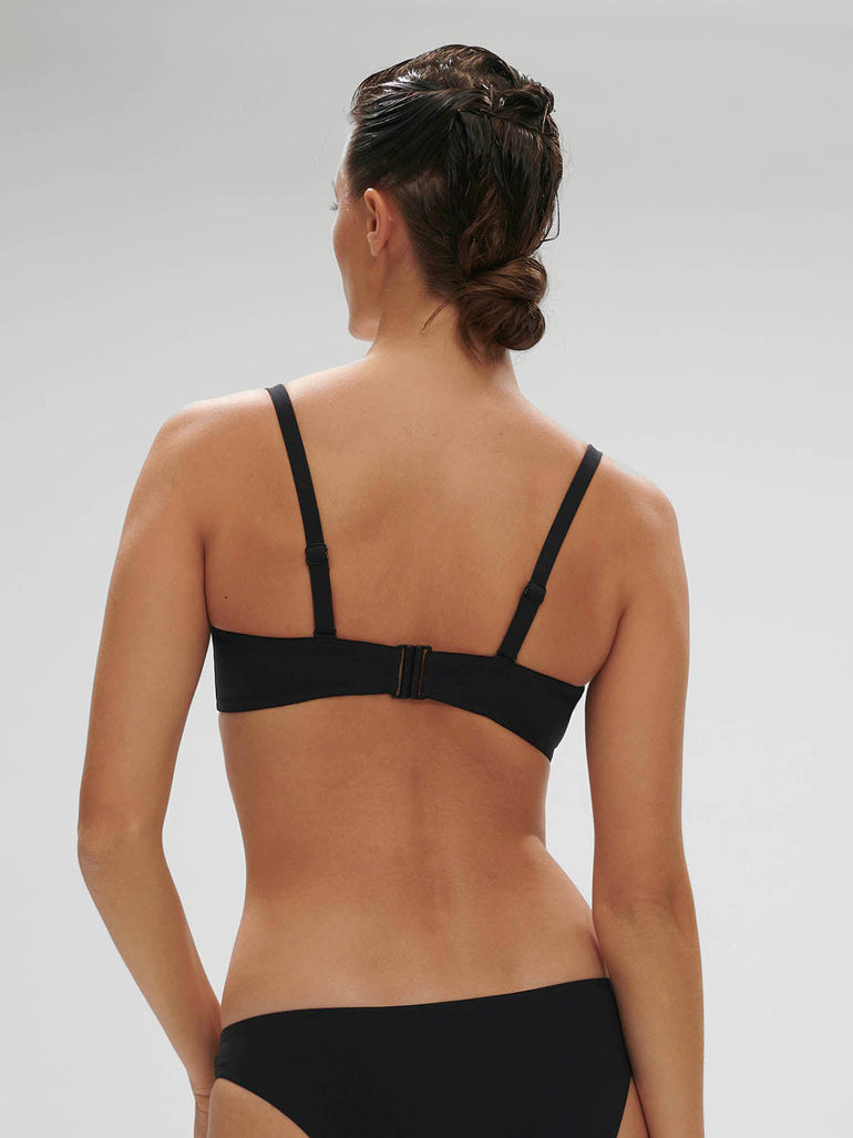 Bandeau-Bikini-Top mit Bügeln. - Schwarz
