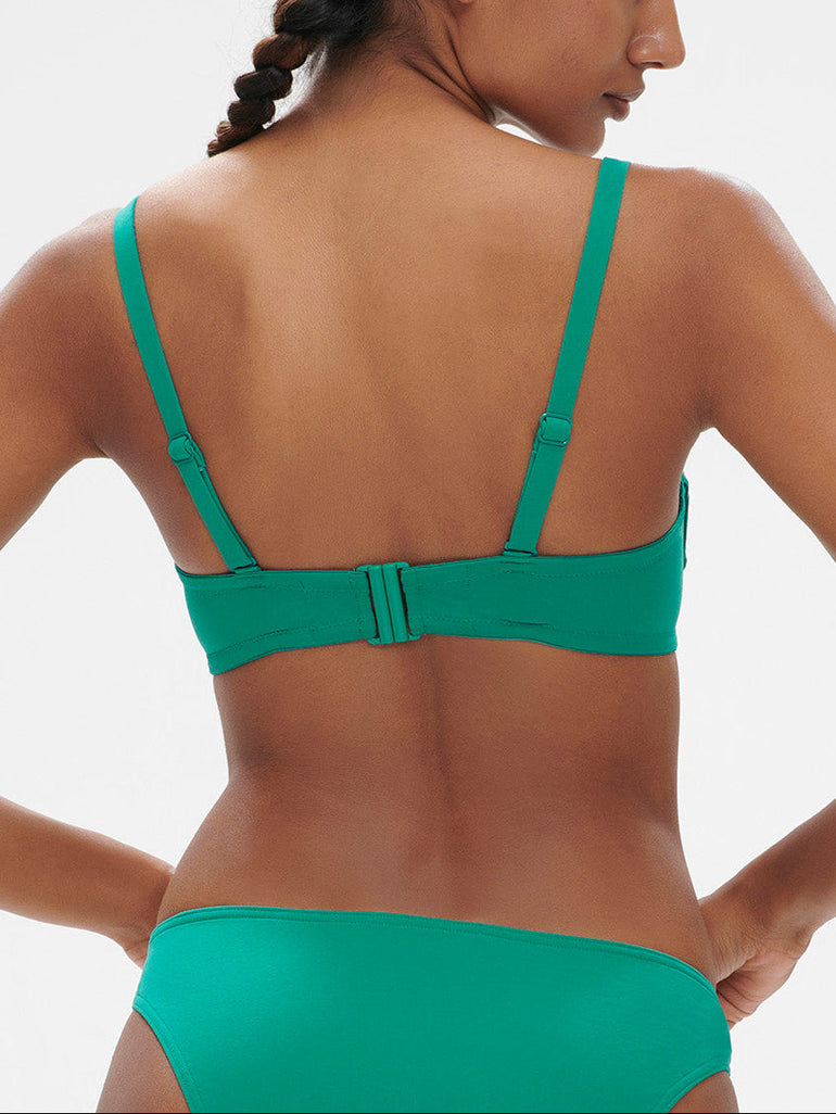 Bandeau-Bikini-Top mit Bügeln. - Wasserfallgrün