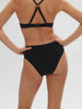 Bikini-Slip mit hohem Bund. - Schwarz