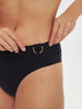 Bikini-Slip mit hohem Bund. - Schwarz