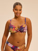 Bikini-Oberteil mit Bügeln. - Blütenprint