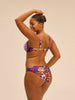 Bikini-Oberteil mit Bügeln. - Blütenprint