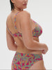 Bikini-Oberteil mit Bügeln. - Menara-Rosa-Print