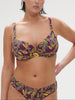 Bikini-Oberteil mit Bügeln. - Agadir-Lila-Print