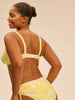 Bikini-Oberteil mit Bügeln. - Tempelbaum-Print