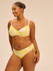 Bikini-Oberteil mit Bügeln. - Tempelbaum-Print