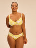 Bikini-Oberteil mit Bügeln. - Tempelbaum-Print