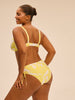 Bikini-Oberteil mit Bügeln. - Tempelbaum-Print