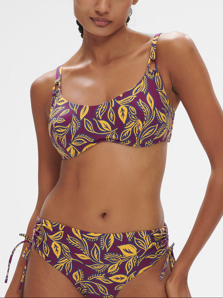 Bralette mit Bügel - Agadir-Lila-Print