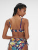 Bralette mit Bügel - Küstenblau-Print