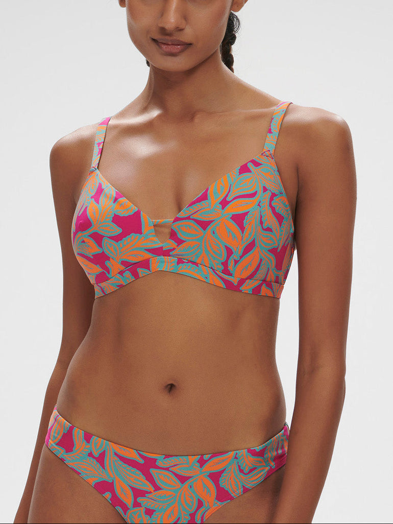 Triangel-Bikini mit Bügel - Menara-Rosa-Print