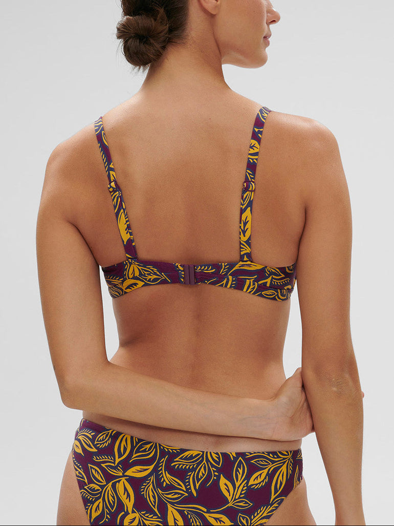 Triangel-Bikini mit Bügel - Agadir-Lila-Print