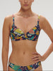 Triangel-Bikini mit Bügel - Küstenblau-Print