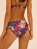 Bikini-Slip mit hohem Bund. - Blütenprint