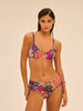 Bikini-Slip mit hohem Bund. - Blütenprint