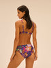 Bikini-Slip mit hohem Bund. - Blütenprint
