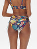 Bikini-Slip mit hohem Bund. - Küstenblau-Print