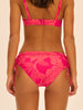 Bikini-Slip mit hohem Bund. - Leuchtend-Rosa-Print