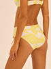 Bikini-Slip mit hohem Bund. - Tempelbaum-Print
