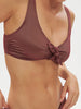 Bügelloser Triangel-Bikini - Lurex-Dunkellila
