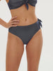 Bikini-Slip mit hohem Bund. - Lurex-Mitternacht