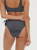 Bikini-Slip mit hohem Bund. - Lurex-Mitternacht