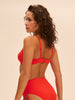 Bandeau-Bikini-Top mit Bügeln. - Granatapfel