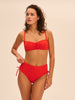 Bandeau-Bikini-Top mit Bügeln. - Granatapfel