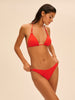 Bügelloser Triangel-Bikini - Granatapfel