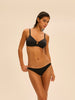 Triangel-Bikini mit Bügel - Schwarz