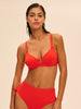 Triangel-Bikini mit Bügel - Granatapfel