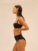 Bikini-Slip mit hohem Bund. - Schwarz