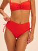 Bikini-Slip mit hohem Bund. - Granatapfel