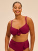 Bikini-Oberteil mit Bügeln. - Cranberry