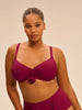 Bikini-Oberteil mit Bügeln. - Cranberry