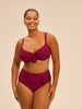 Bikini-Oberteil mit Bügeln. - Cranberry