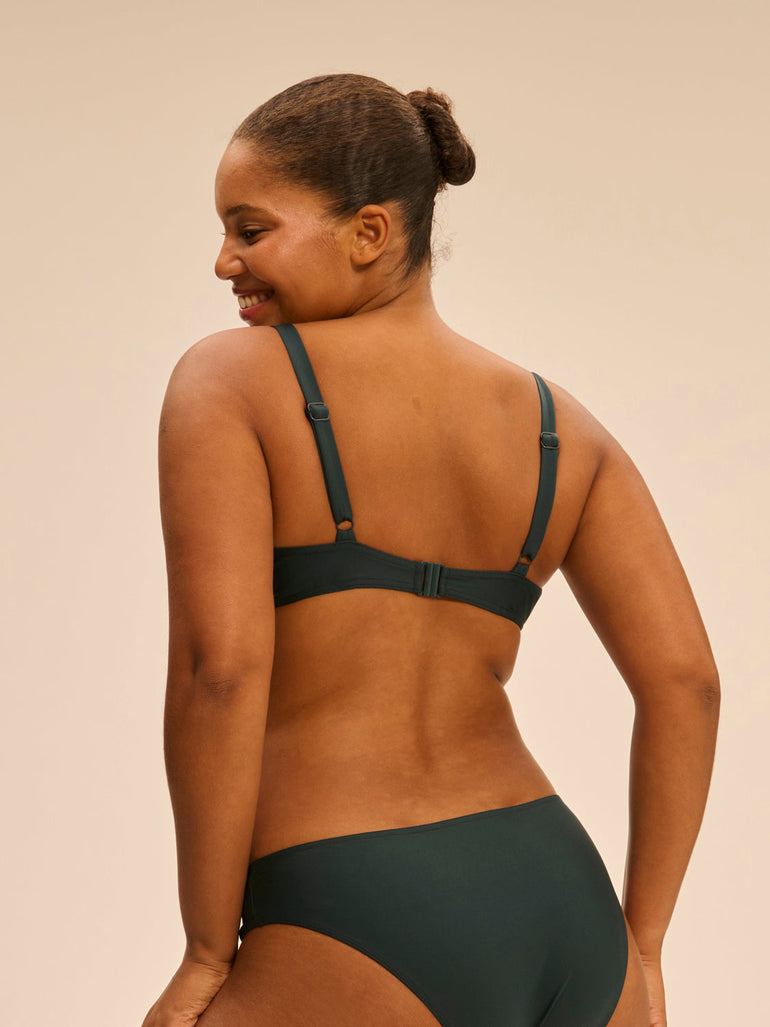 Bikini-Oberteil mit Bügeln. - Tropengrün