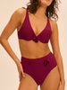 Push-up-Bikini-Oberteil - Cranberry