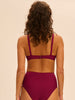 Push-up-Bikini-Oberteil - Cranberry