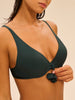 Push-up-Bikini-Oberteil - Tropengrün