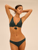 Push-up-Bikini-Oberteil - Tropengrün