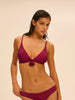 Bügelloser Triangel-Bikini - Cranberry