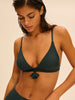 Bügelloser Triangel-Bikini - Tropengrün