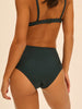 Bikini-Slip mit hohem Bund. - Tropengrün