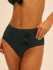 Bikini-Slip mit hohem Bund. - Tropengrün