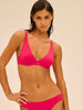 Triangel-Bikini-Oberteil mit Bügeln. - Lippenstift