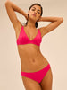 Triangel-Bikini-Oberteil mit Bügeln. - Lippenstift